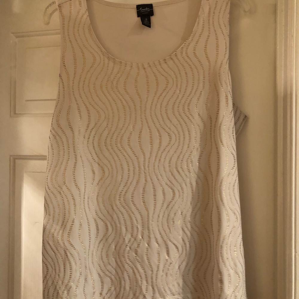 Cream and gold tank by Chico’s